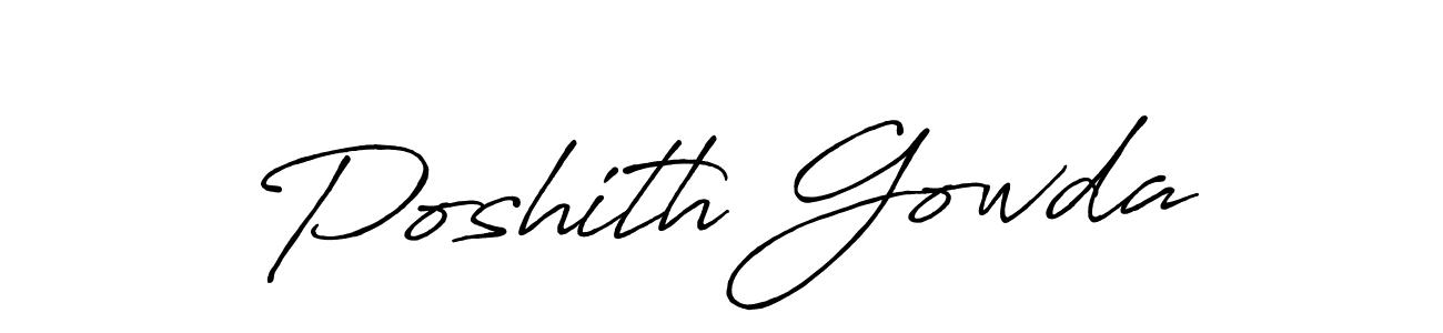 Also You can easily find your signature by using the search form. We will create Poshith Gowda name handwritten signature images for you free of cost using Antro_Vectra_Bolder sign style. Poshith Gowda signature style 7 images and pictures png