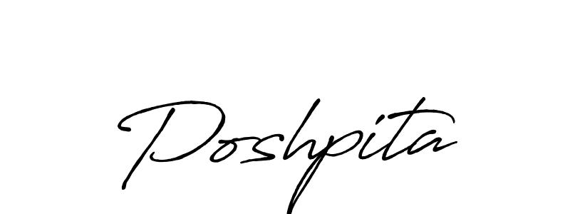 Use a signature maker to create a handwritten signature online. With this signature software, you can design (Antro_Vectra_Bolder) your own signature for name Poshpita. Poshpita signature style 7 images and pictures png