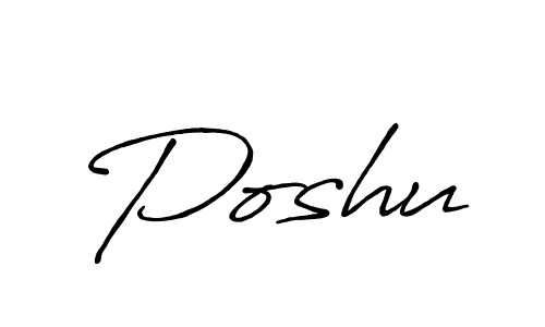 The best way (Antro_Vectra_Bolder) to make a short signature is to pick only two or three words in your name. The name Poshu include a total of six letters. For converting this name. Poshu signature style 7 images and pictures png