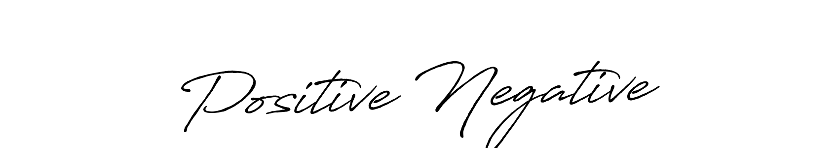 How to make Positive Negative signature? Antro_Vectra_Bolder is a professional autograph style. Create handwritten signature for Positive Negative name. Positive Negative signature style 7 images and pictures png