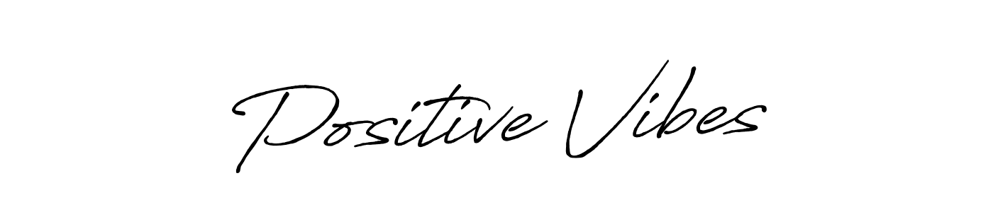 Positive Vibes stylish signature style. Best Handwritten Sign (Antro_Vectra_Bolder) for my name. Handwritten Signature Collection Ideas for my name Positive Vibes. Positive Vibes signature style 7 images and pictures png