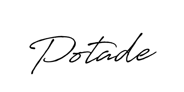 How to make Potade name signature. Use Antro_Vectra_Bolder style for creating short signs online. This is the latest handwritten sign. Potade signature style 7 images and pictures png