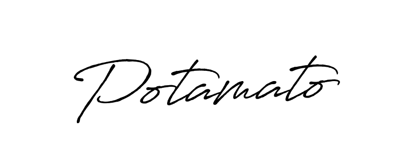 Use a signature maker to create a handwritten signature online. With this signature software, you can design (Antro_Vectra_Bolder) your own signature for name Potamato. Potamato signature style 7 images and pictures png