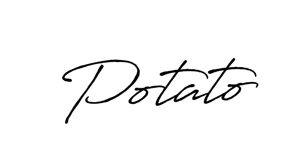 Use a signature maker to create a handwritten signature online. With this signature software, you can design (Antro_Vectra_Bolder) your own signature for name Potato. Potato signature style 7 images and pictures png