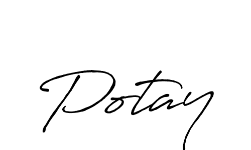Make a beautiful signature design for name Potay. With this signature (Antro_Vectra_Bolder) style, you can create a handwritten signature for free. Potay signature style 7 images and pictures png