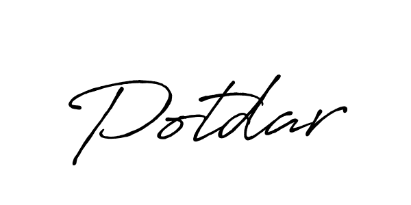How to make Potdar signature? Antro_Vectra_Bolder is a professional autograph style. Create handwritten signature for Potdar name. Potdar signature style 7 images and pictures png