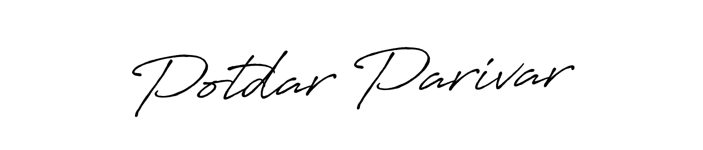 How to Draw Potdar Parivar signature style? Antro_Vectra_Bolder is a latest design signature styles for name Potdar Parivar. Potdar Parivar signature style 7 images and pictures png