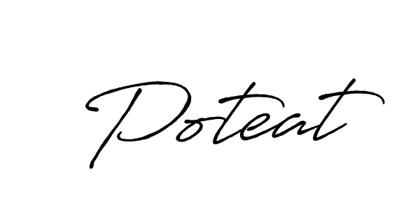 Create a beautiful signature design for name Poteat. With this signature (Antro_Vectra_Bolder) fonts, you can make a handwritten signature for free. Poteat signature style 7 images and pictures png