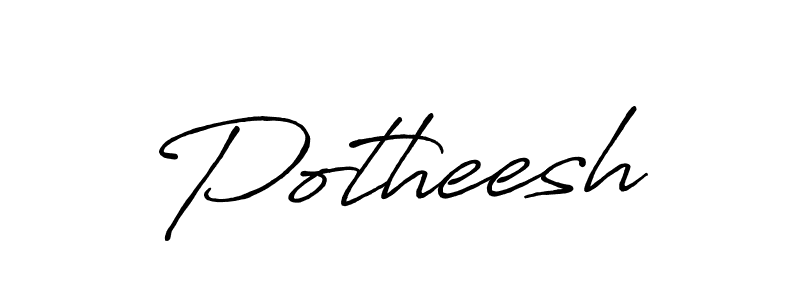 Potheesh stylish signature style. Best Handwritten Sign (Antro_Vectra_Bolder) for my name. Handwritten Signature Collection Ideas for my name Potheesh. Potheesh signature style 7 images and pictures png