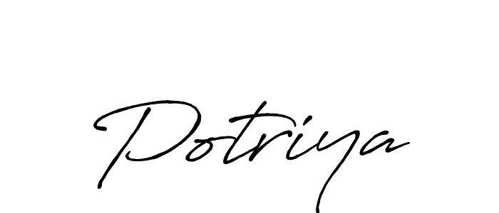 You should practise on your own different ways (Antro_Vectra_Bolder) to write your name (Potriya) in signature. don't let someone else do it for you. Potriya signature style 7 images and pictures png