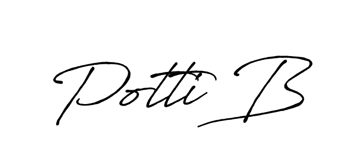 How to Draw Potti B signature style? Antro_Vectra_Bolder is a latest design signature styles for name Potti B. Potti B signature style 7 images and pictures png