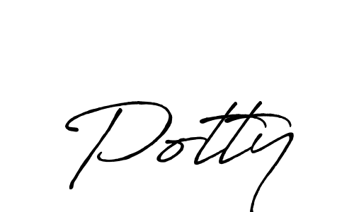 The best way (Antro_Vectra_Bolder) to make a short signature is to pick only two or three words in your name. The name Potty include a total of six letters. For converting this name. Potty signature style 7 images and pictures png