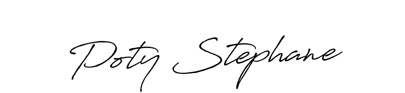 It looks lik you need a new signature style for name Poty Stephane. Design unique handwritten (Antro_Vectra_Bolder) signature with our free signature maker in just a few clicks. Poty Stephane signature style 7 images and pictures png