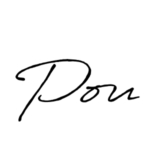 Also we have Pou name is the best signature style. Create professional handwritten signature collection using Antro_Vectra_Bolder autograph style. Pou signature style 7 images and pictures png