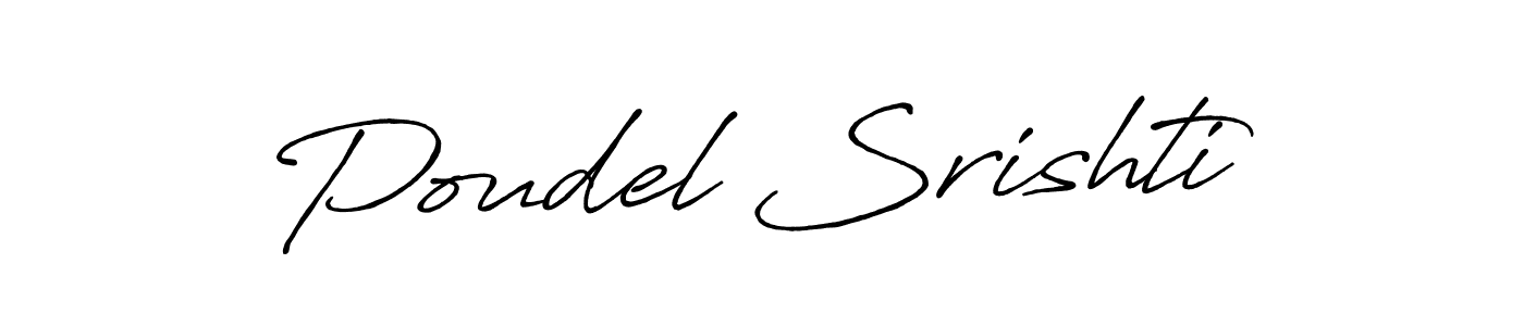 Make a beautiful signature design for name Poudel Srishti. With this signature (Antro_Vectra_Bolder) style, you can create a handwritten signature for free. Poudel Srishti signature style 7 images and pictures png