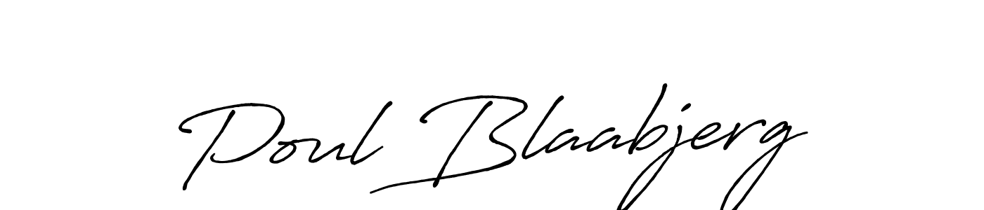 How to make Poul Blaabjerg name signature. Use Antro_Vectra_Bolder style for creating short signs online. This is the latest handwritten sign. Poul Blaabjerg signature style 7 images and pictures png