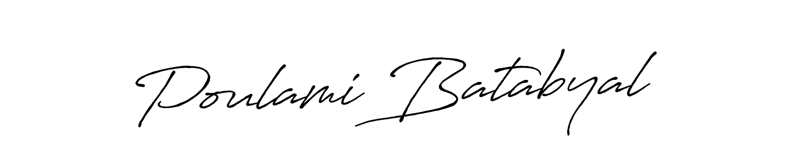 Design your own signature with our free online signature maker. With this signature software, you can create a handwritten (Antro_Vectra_Bolder) signature for name Poulami Batabyal. Poulami Batabyal signature style 7 images and pictures png