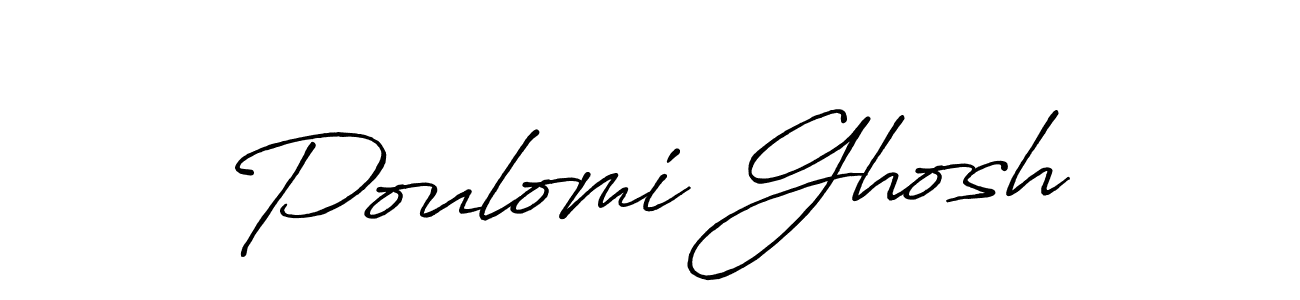 Design your own signature with our free online signature maker. With this signature software, you can create a handwritten (Antro_Vectra_Bolder) signature for name Poulomi Ghosh. Poulomi Ghosh signature style 7 images and pictures png