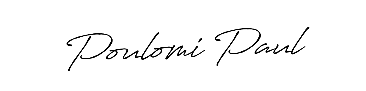 Poulomi Paul stylish signature style. Best Handwritten Sign (Antro_Vectra_Bolder) for my name. Handwritten Signature Collection Ideas for my name Poulomi Paul. Poulomi Paul signature style 7 images and pictures png