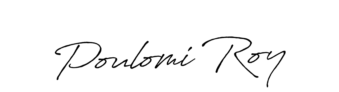 Once you've used our free online signature maker to create your best signature Antro_Vectra_Bolder style, it's time to enjoy all of the benefits that Poulomi Roy name signing documents. Poulomi Roy signature style 7 images and pictures png