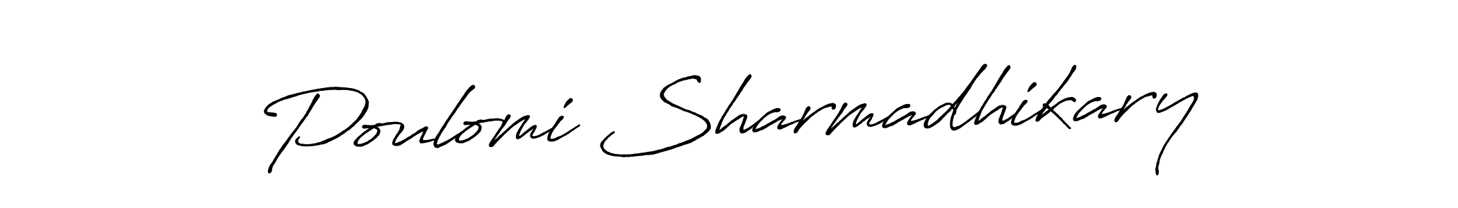 Make a beautiful signature design for name Poulomi Sharmadhikary. Use this online signature maker to create a handwritten signature for free. Poulomi Sharmadhikary signature style 7 images and pictures png