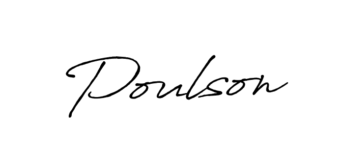 You should practise on your own different ways (Antro_Vectra_Bolder) to write your name (Poulson) in signature. don't let someone else do it for you. Poulson signature style 7 images and pictures png