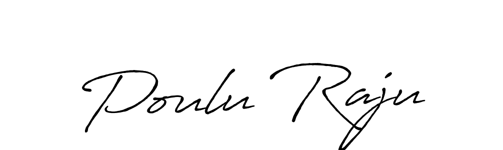 Make a beautiful signature design for name Poulu Raju. Use this online signature maker to create a handwritten signature for free. Poulu Raju signature style 7 images and pictures png