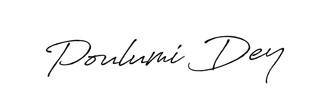 Use a signature maker to create a handwritten signature online. With this signature software, you can design (Antro_Vectra_Bolder) your own signature for name Poulumi Dey. Poulumi Dey signature style 7 images and pictures png