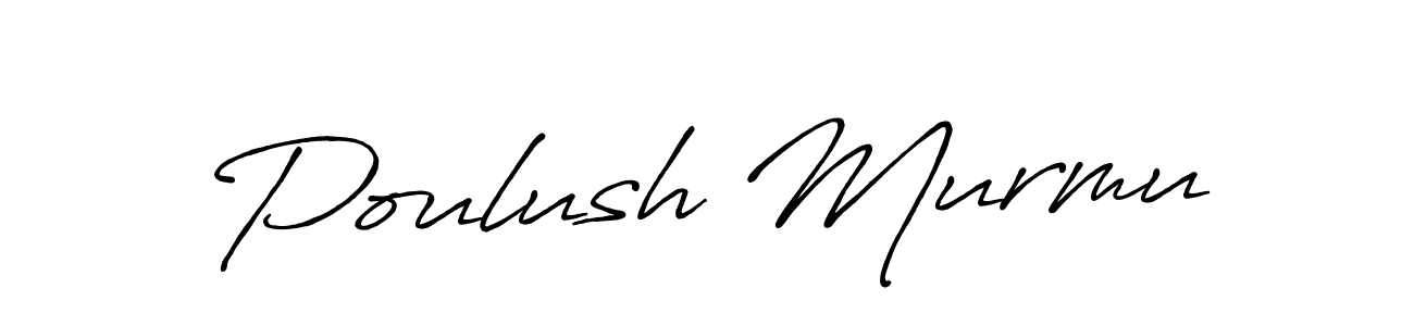 Similarly Antro_Vectra_Bolder is the best handwritten signature design. Signature creator online .You can use it as an online autograph creator for name Poulush Murmu. Poulush Murmu signature style 7 images and pictures png
