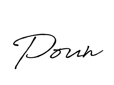 How to Draw Poun signature style? Antro_Vectra_Bolder is a latest design signature styles for name Poun. Poun signature style 7 images and pictures png