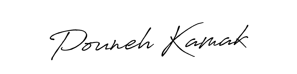 Pouneh Kamak stylish signature style. Best Handwritten Sign (Antro_Vectra_Bolder) for my name. Handwritten Signature Collection Ideas for my name Pouneh Kamak. Pouneh Kamak signature style 7 images and pictures png