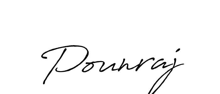 How to make Pounraj signature? Antro_Vectra_Bolder is a professional autograph style. Create handwritten signature for Pounraj name. Pounraj signature style 7 images and pictures png