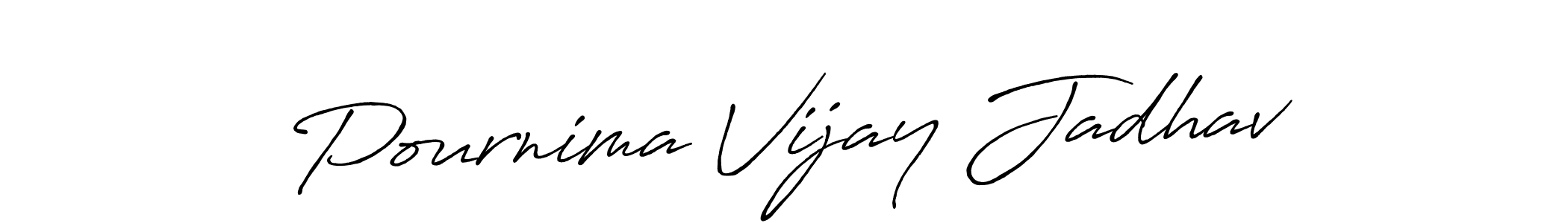 Pournima Vijay Jadhav stylish signature style. Best Handwritten Sign (Antro_Vectra_Bolder) for my name. Handwritten Signature Collection Ideas for my name Pournima Vijay Jadhav. Pournima Vijay Jadhav signature style 7 images and pictures png