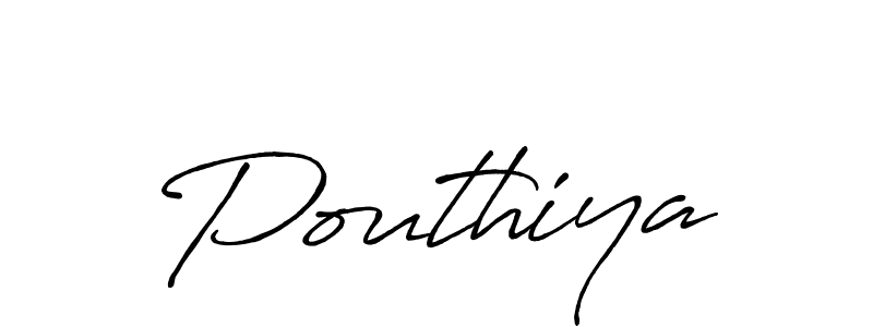 How to make Pouthiya signature? Antro_Vectra_Bolder is a professional autograph style. Create handwritten signature for Pouthiya name. Pouthiya signature style 7 images and pictures png
