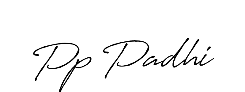 How to make Pp Padhi name signature. Use Antro_Vectra_Bolder style for creating short signs online. This is the latest handwritten sign. Pp Padhi signature style 7 images and pictures png