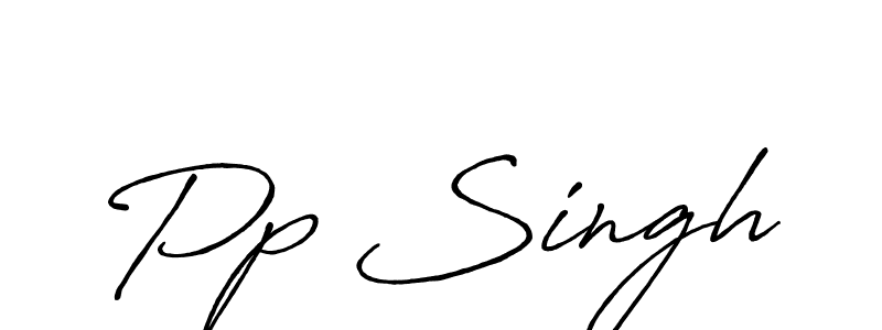 Similarly Antro_Vectra_Bolder is the best handwritten signature design. Signature creator online .You can use it as an online autograph creator for name Pp Singh. Pp Singh signature style 7 images and pictures png