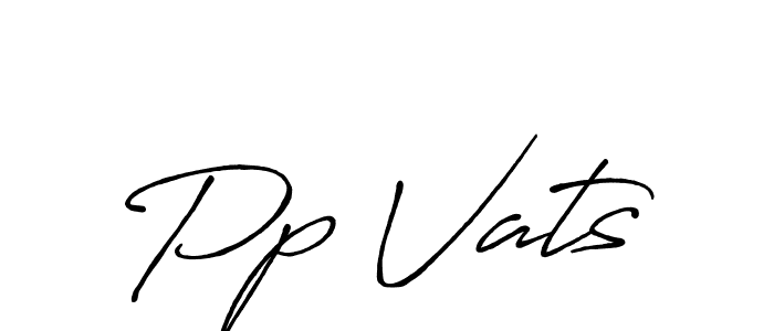 How to make Pp Vats signature? Antro_Vectra_Bolder is a professional autograph style. Create handwritten signature for Pp Vats name. Pp Vats signature style 7 images and pictures png