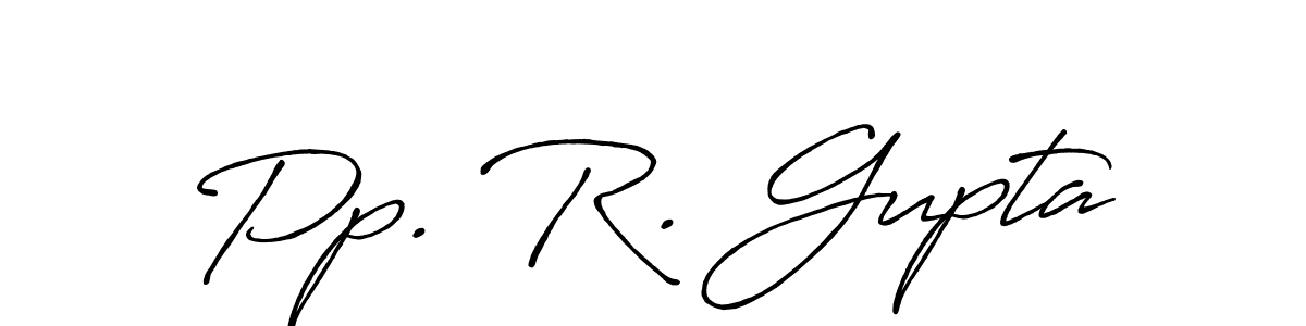 Make a beautiful signature design for name Pp. R. Gupta. With this signature (Antro_Vectra_Bolder) style, you can create a handwritten signature for free. Pp. R. Gupta signature style 7 images and pictures png