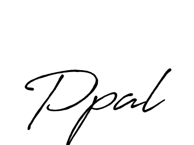 Ppal stylish signature style. Best Handwritten Sign (Antro_Vectra_Bolder) for my name. Handwritten Signature Collection Ideas for my name Ppal. Ppal signature style 7 images and pictures png