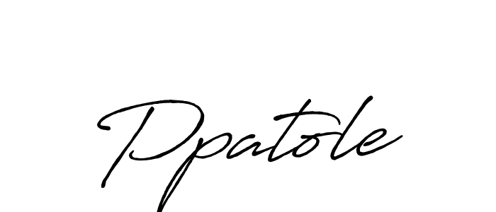 Create a beautiful signature design for name Ppatole. With this signature (Antro_Vectra_Bolder) fonts, you can make a handwritten signature for free. Ppatole signature style 7 images and pictures png