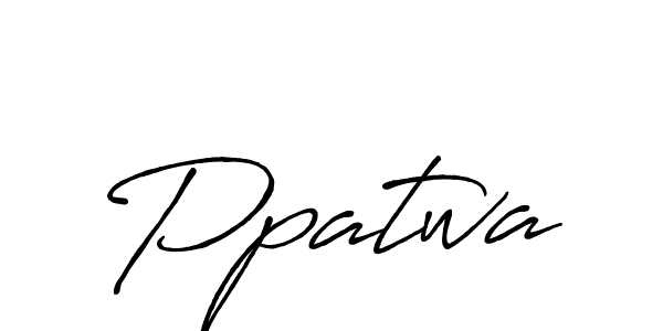 Create a beautiful signature design for name Ppatwa. With this signature (Antro_Vectra_Bolder) fonts, you can make a handwritten signature for free. Ppatwa signature style 7 images and pictures png