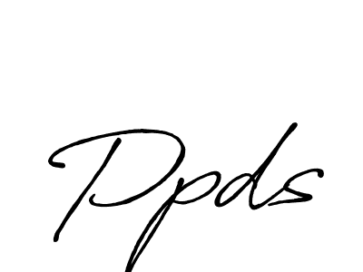 Use a signature maker to create a handwritten signature online. With this signature software, you can design (Antro_Vectra_Bolder) your own signature for name Ppds. Ppds signature style 7 images and pictures png
