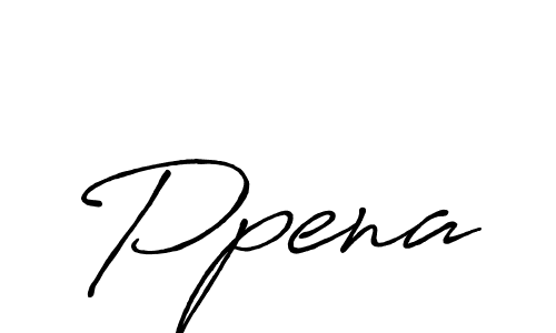 How to make Ppena signature? Antro_Vectra_Bolder is a professional autograph style. Create handwritten signature for Ppena name. Ppena signature style 7 images and pictures png