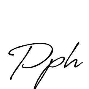 Use a signature maker to create a handwritten signature online. With this signature software, you can design (Antro_Vectra_Bolder) your own signature for name Pph. Pph signature style 7 images and pictures png