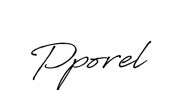 How to make Pporel signature? Antro_Vectra_Bolder is a professional autograph style. Create handwritten signature for Pporel name. Pporel signature style 7 images and pictures png