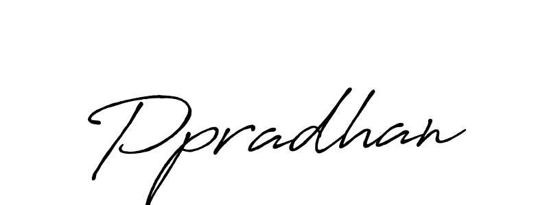 Make a beautiful signature design for name Ppradhan. With this signature (Antro_Vectra_Bolder) style, you can create a handwritten signature for free. Ppradhan signature style 7 images and pictures png