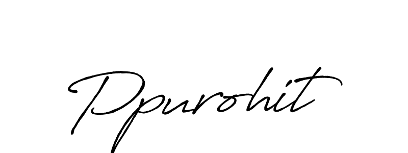 Make a beautiful signature design for name Ppurohit. With this signature (Antro_Vectra_Bolder) style, you can create a handwritten signature for free. Ppurohit signature style 7 images and pictures png