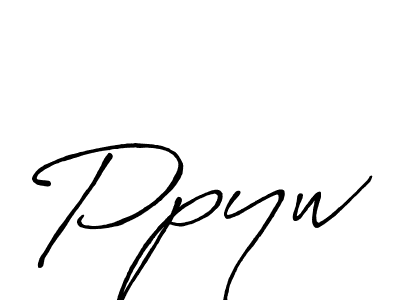 The best way (Antro_Vectra_Bolder) to make a short signature is to pick only two or three words in your name. The name Ppyw include a total of six letters. For converting this name. Ppyw signature style 7 images and pictures png