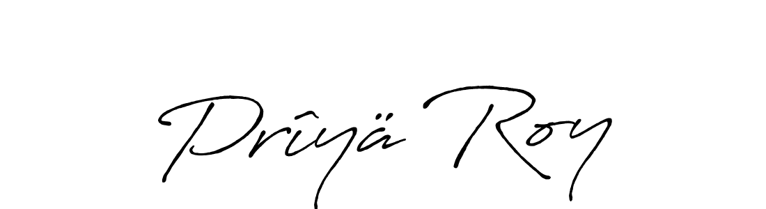 Design your own signature with our free online signature maker. With this signature software, you can create a handwritten (Antro_Vectra_Bolder) signature for name Prîyä Roy. Prîyä Roy signature style 7 images and pictures png