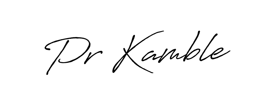 Also we have Pr Kamble name is the best signature style. Create professional handwritten signature collection using Antro_Vectra_Bolder autograph style. Pr Kamble signature style 7 images and pictures png